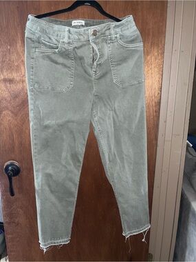 Maurices m jeans olive green denim waist label visible